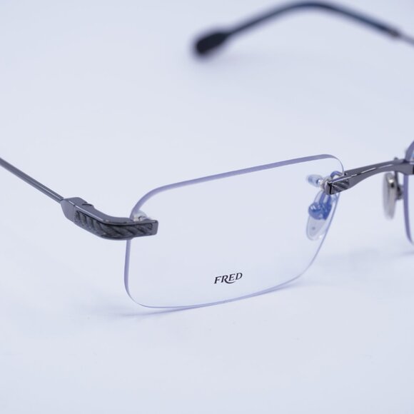 Fred FG50012U 006 Eyeglasses Gunmetal 56mm Rectangle Frame - Picture 9 of 10